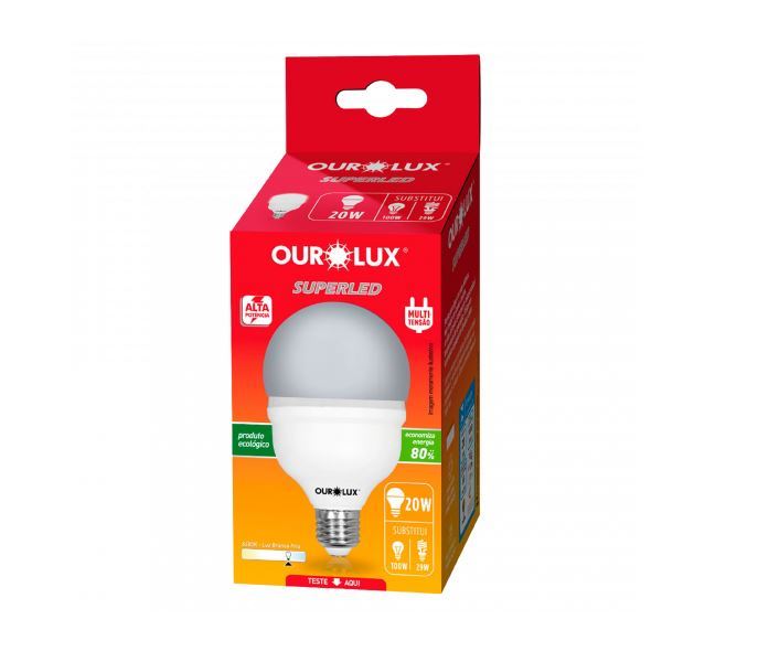 LAMPADA ALTA POTENCIA 20W 1560 LUMENS E27 OUROLUX REF: 20374 OUROLUX