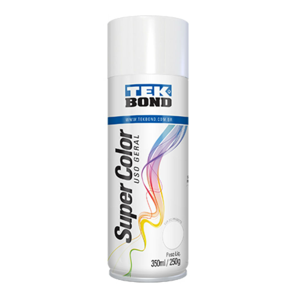 TINTA SPRAY USO GERAL 350ML BRANCA BRILHANT TEK BOND REF:6828 TEK BOND