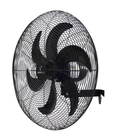 Ventilador de parede Ventisilva VPL preto com 6 pás de plástico, 65 cm de diâmetro 127 V/220 V