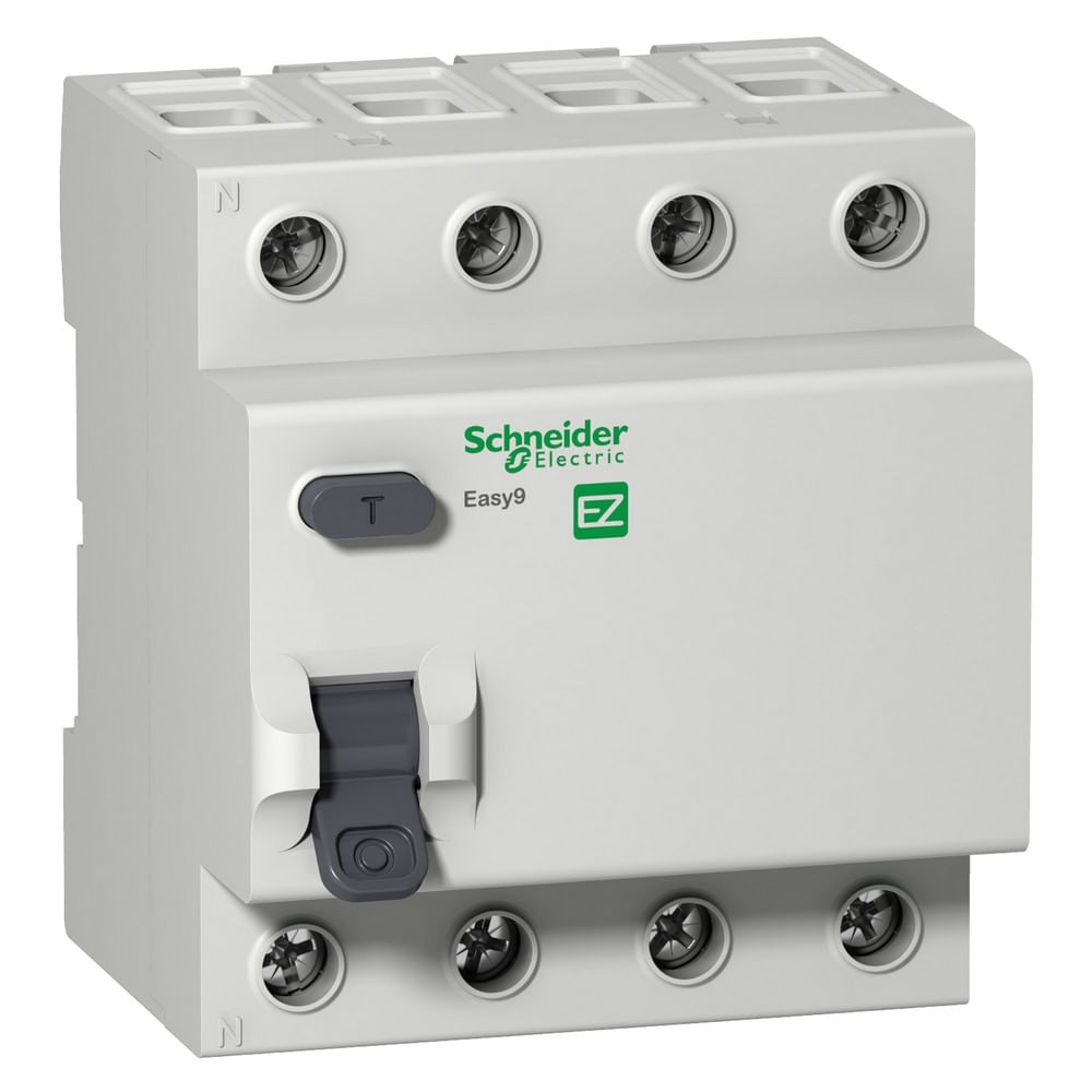 INTERRUPTOR DIFERENCIAL RESIDUAL EASY9 4P 30MA 63A CLASSE AC; SCHNEIDER REF:EZ9R33463 SCHNEIDER