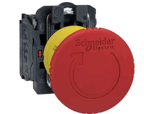 Botão Cogumelo 40mm Vermelho 22mm Giratório XB5AS8445 Schneider