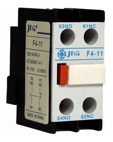 BLOCO CONTATO FRONTAL 1NA+1NF F4-11 P/ CJX2 JNG REF:11928 JNG