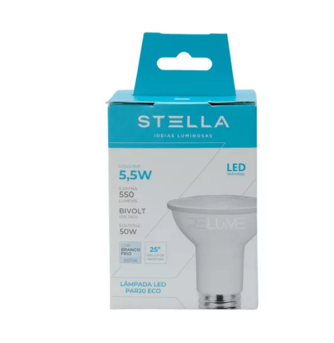 Lâmpadas LED PAR20 5,5W 25º - STELLA