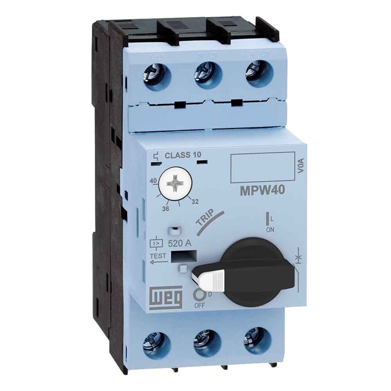 DISJUNTOR MOTOR MPW40-3-U040 32-40A AZUL WEG REF: 12382551 WEG