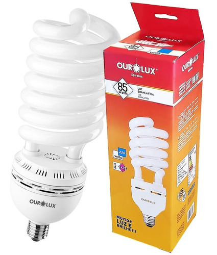 LAMPADA ESPIRAL ELETR. 85W 6,4K 220V E27 OUROLUX OUROLUX