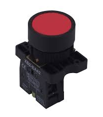 BOTÃO PUSH-BUTTON PLÁSTICA SEM BLOCO DE CONTATO VERMELHO - LAY5 EA42- PENZEL