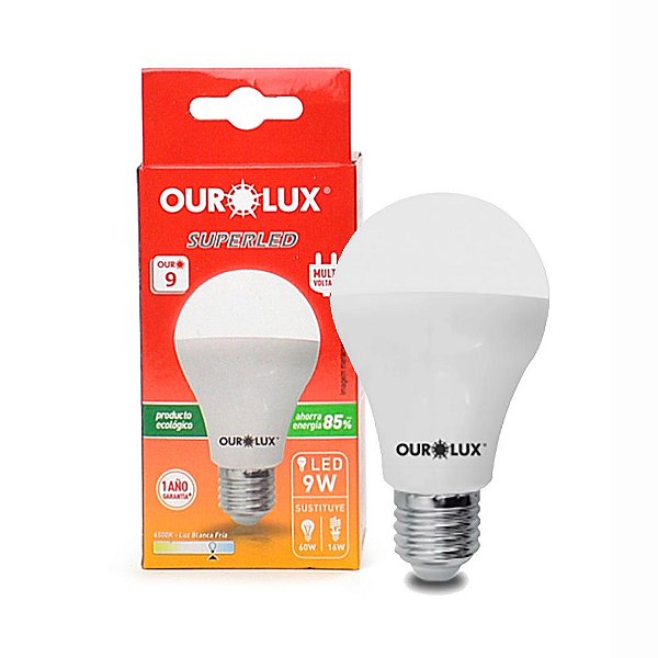 LAMPADA SUPERLED OURO 9W BIV 6500K OUROLUX REF:20031 OUROLUX